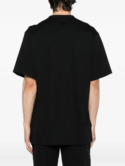 Y-3 Logo Cotton T-shirt In Black