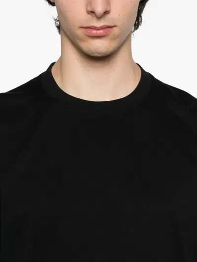 Y-3 Logo Cotton T-shirt In Black