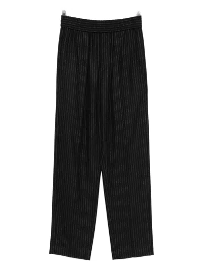 Isabel Marant Embroidered Wool Blend Lisetta Pant In Gray