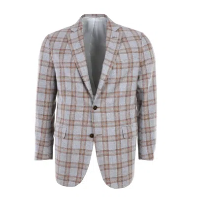 Ravazzolo Men's Wool & Cashmere Plaid Sportcoat In Grey & Tan In Multi