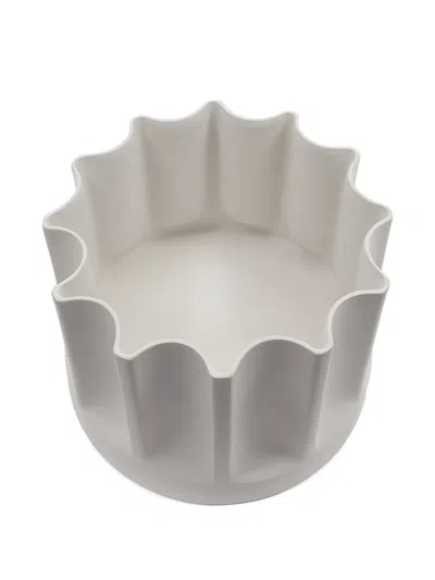 Danese Milano Bambù Fluted Vase In White