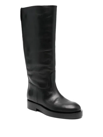 Paris Texas Black Napa Leather Boots In Black