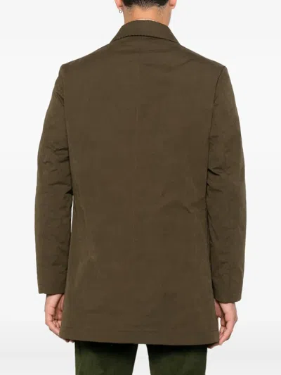 L'impermeabile Buttoned Raincoat In Green