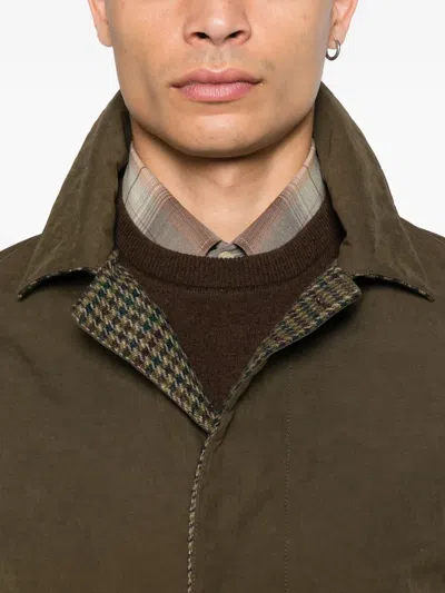 L'impermeabile Buttoned Raincoat In Green