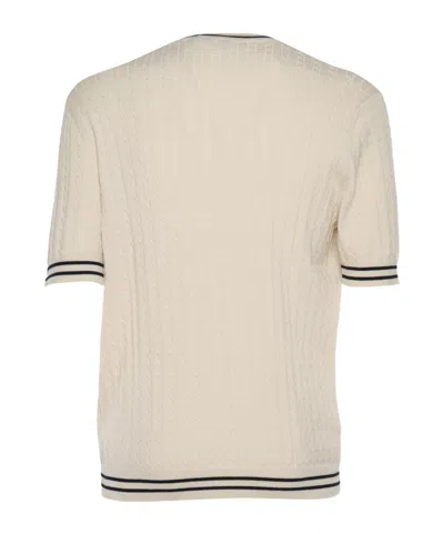 Peserico Ribbed T-shirt In Neutral