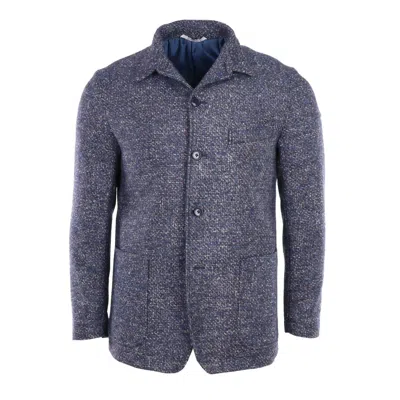 Ravazzolo Men's Cerruti Oxygen Wool & Silk Field Coat In Grey In Blue