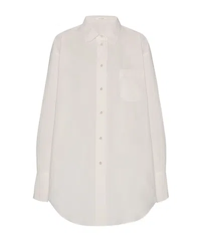 The Row Gavina Cotton Poplin Button-down Shirt In White