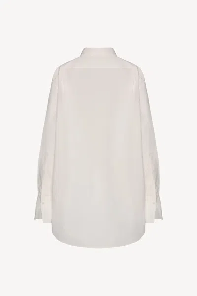 The Row Gavina Cotton Poplin Button-down Shirt In White