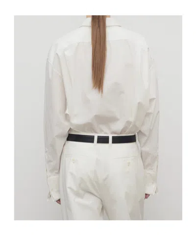 The Row Gavina Cotton Poplin Button-down Shirt In White
