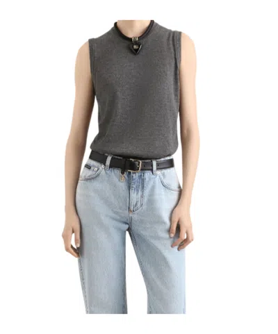Dolce & Gabbana Cashmere Sweater In Gray