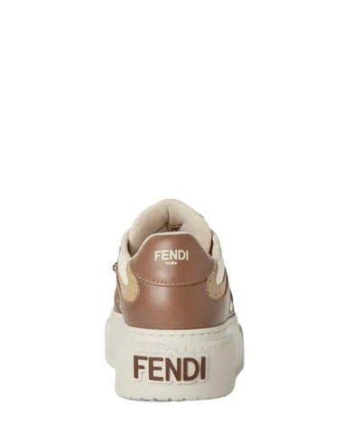 Fendi Sneakers Chunky Sole Contrast Panels In Brown