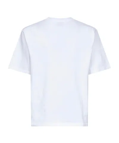 Casablanca Oversized T-shirt With Dragonfly Floral Print In White