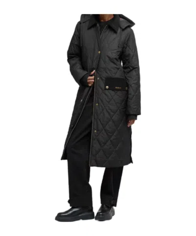 Barbour Meredith Detachable-hood Quilted Shell Jacket In Black