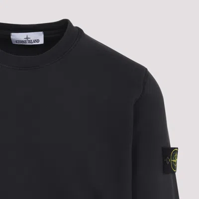 Stone Island Sweater With Logo In Blue