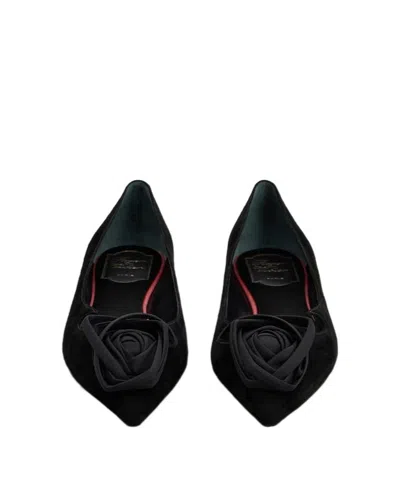 Roger Vivier Ballerina Shoes Featuring Heart Silhouette In Black