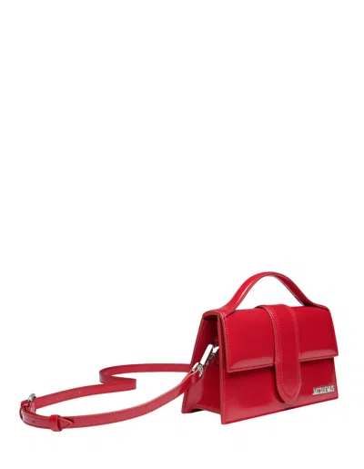 Jacquemus Rectangular Smooth Top Handle Shoulder Bag In Red