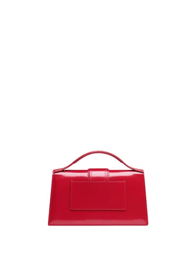Jacquemus Rectangular Smooth Top Handle Shoulder Bag In Red