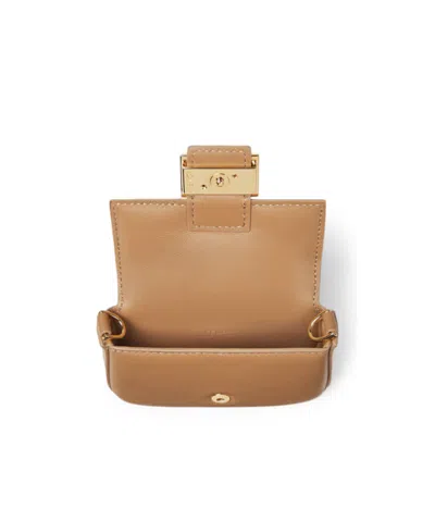 Fendi Nano Baguette Charm In Beige Nappa In Neutral