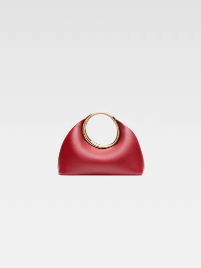 Jacquemus Le Petit Calino Ring Leather Top-handle Bag In Red