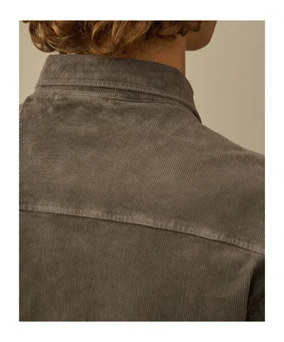 C.p. Company Corduroy Lens Longsleeve Button Shirt In Brown