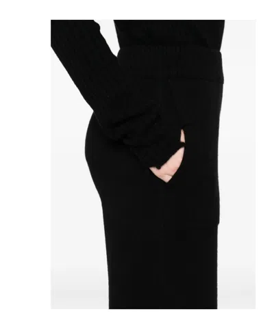 Uma Wang Ribbed Texture Wide Leg Trousers In Black