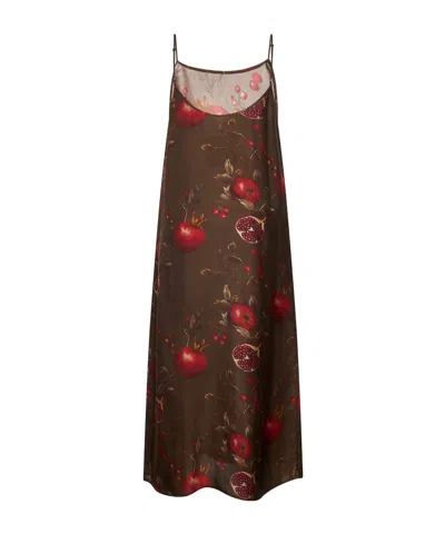 Uma Wang Midi Dress "anaya" In Brown