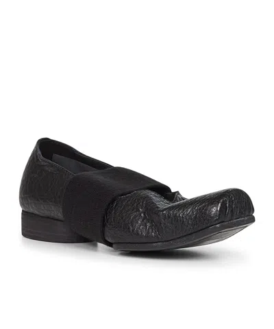 Uma Wang Leather Ballerina In Black