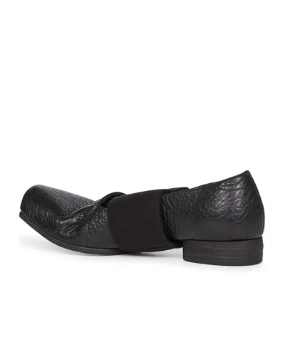 Uma Wang Leather Ballerina In Black