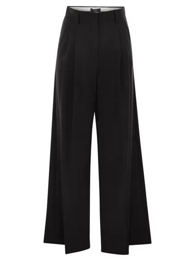 Weekend Max Mara Belt Loop Casual Pants In Black