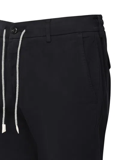 Eleventy Trousers With Drawstring Waist And Belt Loops In Black