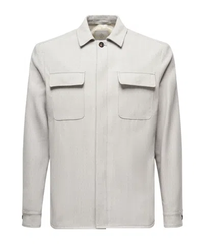 Eleventy Double-pocket Shirt Jacket In Gray