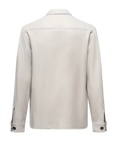 Eleventy Double-pocket Shirt Jacket In Gray