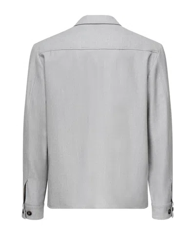 Eleventy Double-pocket Button-front Jacket In Gray