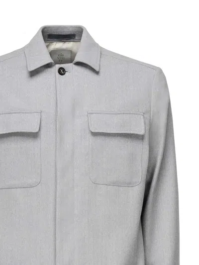 Eleventy Double-pocket Button-front Jacket In Gray