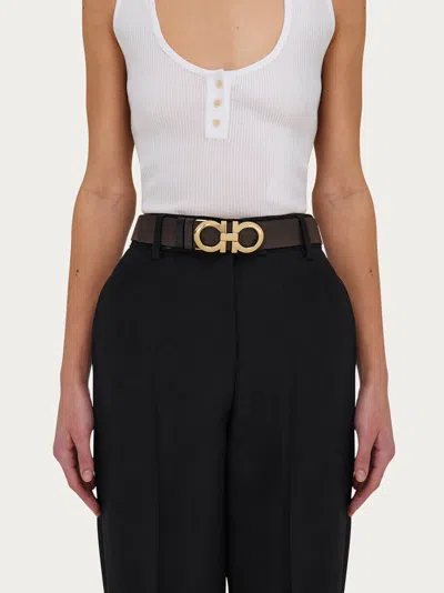 Ferragamo Adjustable Length Gold-tone Buckle Smooth Finish