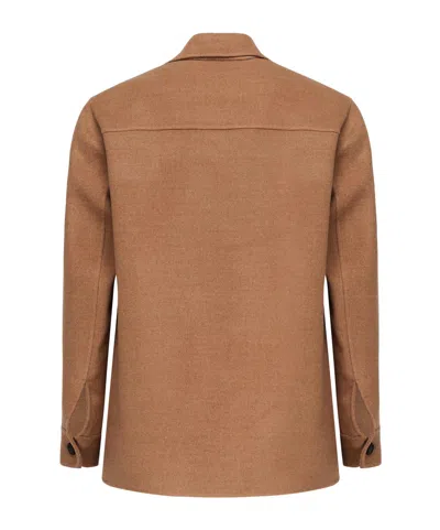 Eleventy Button-fastening Patch-pocket Jacket In Brown