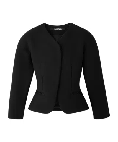 Jacquemus The Mini Ovalo Jacket In Black