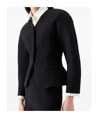 Jacquemus The Mini Ovalo Jacket In Black