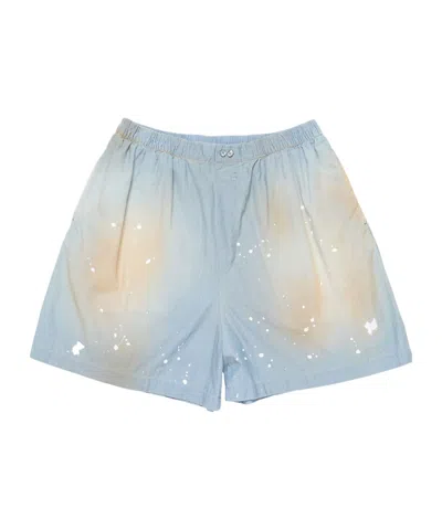 Acne Studios Logo-stamp Shorts In Multi