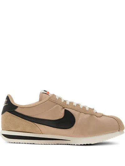 Nike Cortez Leather And Suede-trimmed Shell Sneakers In Neutral
