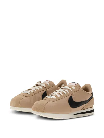 Nike Cortez Leather And Suede-trimmed Shell Sneakers In Neutral