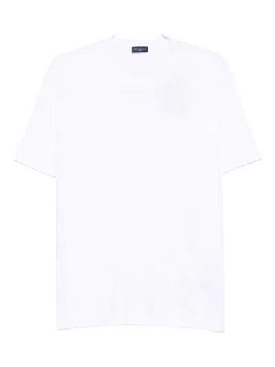 Paul & Shark Crew Neck Short Sleeve Straight Hem In White