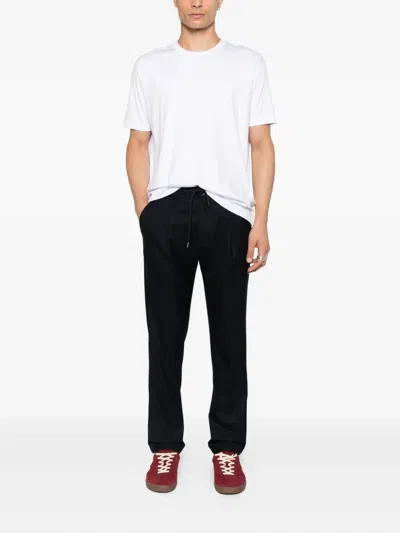 Paul & Shark Crew Neck Short Sleeve Straight Hem In White