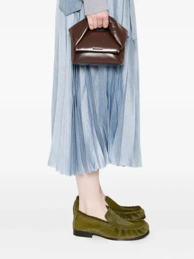 Jw Anderson Borsa A Mano Twister Media In Nappa Cioccolato Donna In Brown