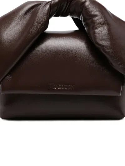 Jw Anderson Borsa A Mano Twister Media In Nappa Cioccolato Donna In Brown