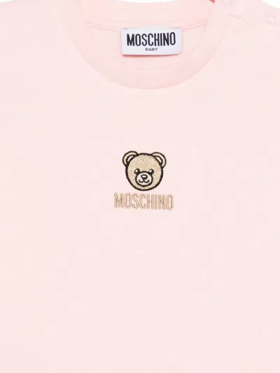 Moschino Baby Girls Bear Logo Dress In Pink