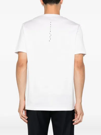 Paul & Shark Crew Neck Short Sleeve Straight Hem T-shirt In White