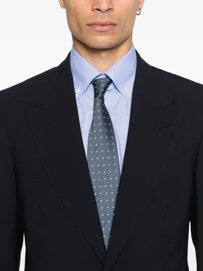 Truzzi Button-down Pocket Shirt In Blue
