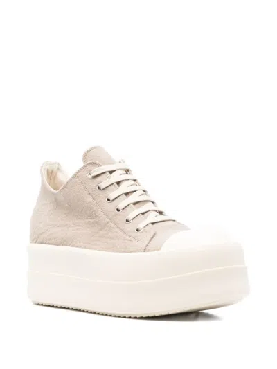Rick Owens Drkshdw Platform Lace-up Sneakers In Neutral