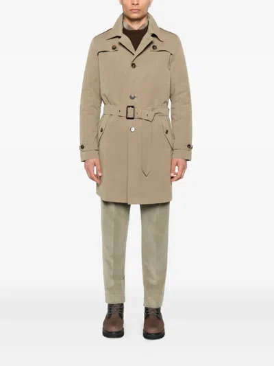 L'impermeabile Gilberto Belted Trench Coat In Brown